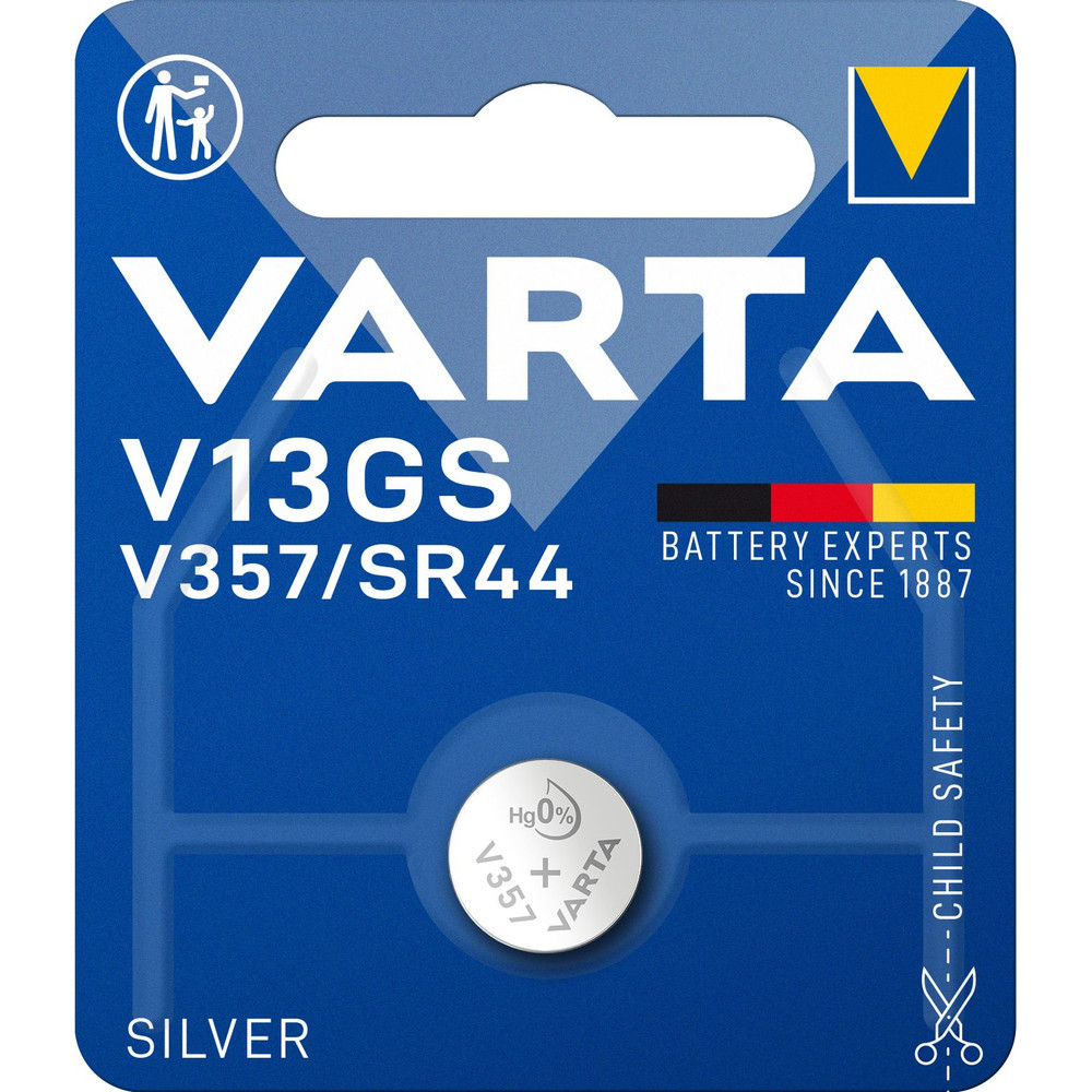 VARTA® Knopfzelle Silber V13GS/V357, 1er Blister, 1,55V Produktbild img3 L