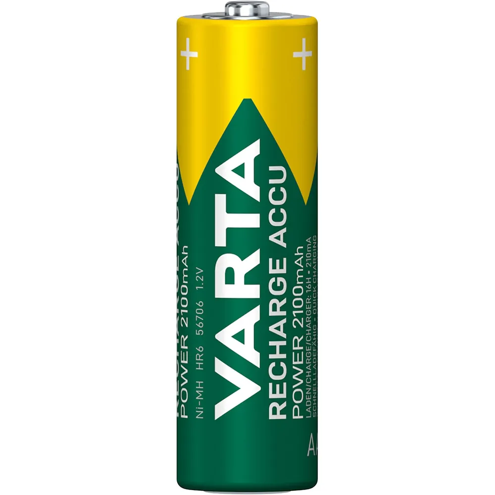 VARTA Power Accu R2U Mignon AA, HR06, 2100 mAh Produktbild img2 L