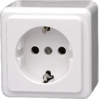Kopp Schuko-Steckdose 1-fach arktis weiss AP Produktbild