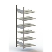 Produktbild von META® - Anbauregal META COMPACT S3 2200x750x600 108 Ordner 6 Böden, vzk, zerleg