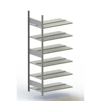 META Steckregal Büro META COMPACT doppelseitig, Anbaufeld, RAL 7035 lichtgrau Produktbild