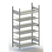 META Steckregal Büro META COMPACT doppelseitig, Grundfeld, RAL 7035 lichtgrau Produktbild