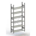 META Steckregal Büro META COMPACT Grundfeld, RAL 7035 lichtgrau Produktbild