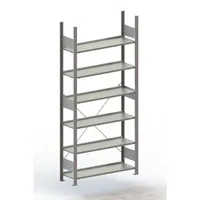 META Steckregal Büro META COMPACT Grundfeld, RAL 7035 lichtgrau Produktbild