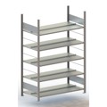 Produktbild von META® - Büro-Grundregal Compact 1850 x 1250 x 600 RAL 7035 mit 5 Böden ohne Abd