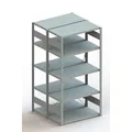 Produktbild von META® - Doppel-Grundregal CLIP 150 S3 2000 x 1000 x 500 RAL 7035 kpl. mit 2 x 5