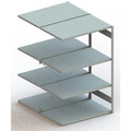 Produktbild von META® - Doppel-Anbauregal CLIP 230 S3 2000 x 1300 x 800 RAL 7035 kpl. mit 2 x 4