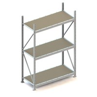 Produktbild von META® - Weitspann-Grundregal 2200 x 1400 x 650 vzk mit 3 Spanplattenböden MINI-