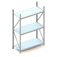 Produktbild von META® - Weitspann-Grundregal 2200 x 1400 x 650 vzk mit 3 Stahlpaneelenböden MIN