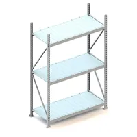 Produktbild von META® - Weitspann-Grundregal 2200 x 1400 x 650 vzk mit 3 Stahlpaneelenböden MIN