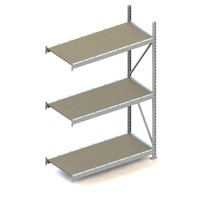 Produktbild von META® - MINI-RACK AR 2200 x 1400 x 650mm verzinkt kpl. mit Spanplatten mit 3 Bö