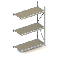 Produktbild von META® - MINI-RACK AR 2200 x 1400 x 650mm verzinkt kpl. mit Spanplatten mit 3 Bö