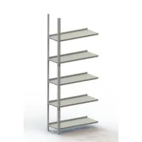 META Schraubregal META COMPACT doppelseitig, Grundfeld, RAL 7035 lichtgrau Produktbild