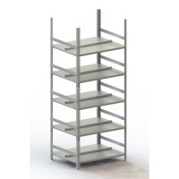 Produktbild von META® - Büro Compact AR 1850 x 750 x 300mm RAL 7035 kpl. mit 5 Böden ohne Abdec