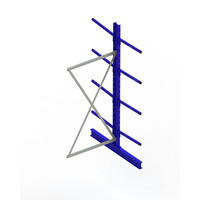 META® Kragarmregal META MULTISTRONG L Anbaufeld doppelseitig, RAL 5010 enzianblau Produktbild
