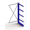 META Kragarmregal META MULTISTRONG M Anbaufeld einseitig, RAL 5010 enzianblau Produktbild