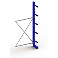 META® Kragarmregal META MULTISTRONG M Anbaufeld einseitig, RAL 5010 enzianblau Produktbild