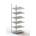 META Schraubregal META COMPACT doppelseitig, Anbaufeld, RAL 7035 lichtgrau Produktbild