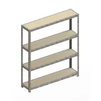 Produktbild von META® - Weitsp.reg. SetH1970xB1700xT400mm verz., Spanpl. 4 Böden, Fachl. 500kg