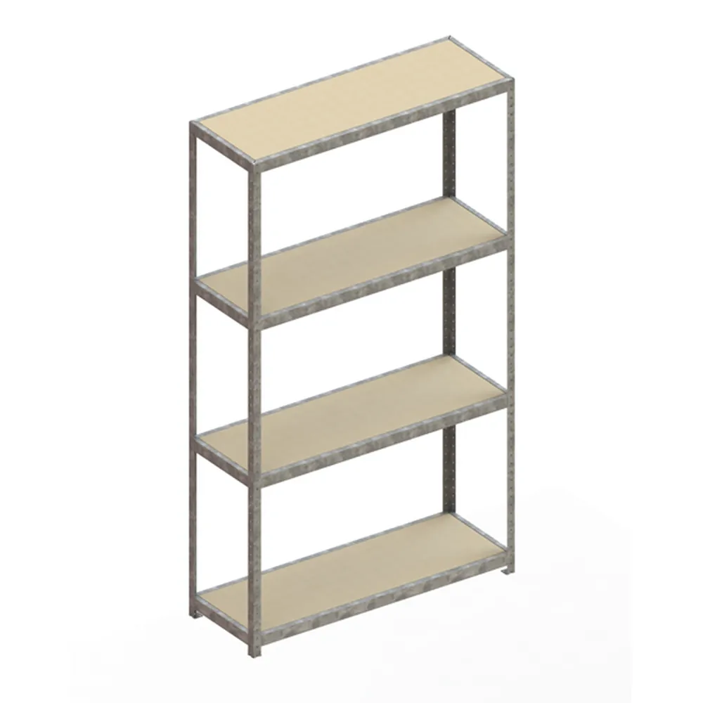 META Weitspannregal META SPEED-RACK Komplettregal, mit Spanplatten, verzinkt Produktbild img1 L