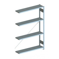 Produktbild von META® - Anbauregal CLIP 230 2000 x 1300 x 300 RAL 7035 kpl. mit 4 Böden