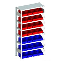 Produktbild von META® - S3 CLIP 100 GR 2000 x 1000 x 400 vzk 7 Böden + 12 PLK 2a blau + 16 PLK 