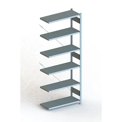 Produktbild von META® - Anbauregal CLIP 230 S3 Längsriegel 2500x1000x400 6 Böden, vzk, zerlegt