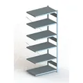 Produktbild von META® - Anbauregal CLIP 100 S3 Längsriegel 2500x1000x600 6 Böden, RAL 7035, zer