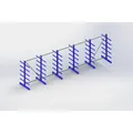 META Kragarmregal META ATLAS ST doppelseitig, RAL 5010 enzianblau Produktbild