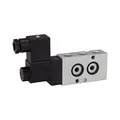 Produktbild von RIEGLER - 5/2-Wegeventil, NAMUR, mono, Alu eloxiert, G 1/4, 230 V, 50Hz (551.31