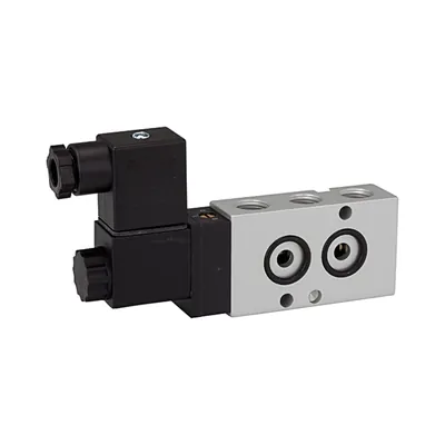 Produktbild von RIEGLER - 5/2-Wegeventil, NAMUR, mono, Alu eloxiert, G 1/4, 230 V, 50Hz (551.31