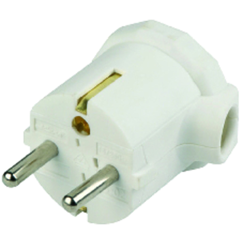 REV Ritter Schutzkontaktstecker, seitliche Kabeleinführung, weiß Produktbild img1 L
