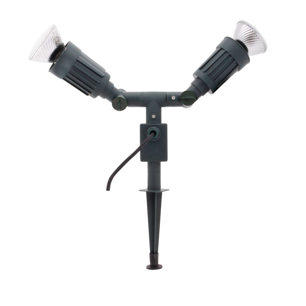 REV Ritter Erdspieß mit Gartenspot 2-fach IP44 1,4m 2xE27 grün Produktbild img1 L