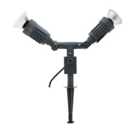 REV Ritter Erdspieß mit Gartenspot 2-fach IP44 1,4m 2xE27 grün Produktbild