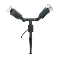 REV Ritter Erdspieß mit Gartenspot 2-fach IP44 1,4m 2xE27 grün Produktbild