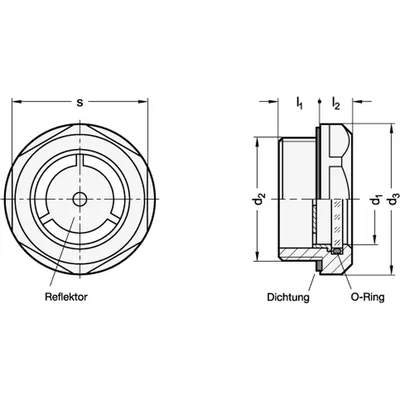 Produktbild von Ganter Norm® - Ölschaugläser, Aluminium / Floatglas (743-18-G3/4-BS)