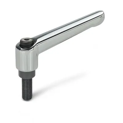 Produktbild von Ganter Norm® - Verstellbare Klemmhebel, Zink-Druckguss, Einsatz Stahl brüniert,