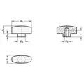 Produktbild von Ganter Norm® - Flügelmuttern, Edelstahl (434-A4-34-M6-MT)