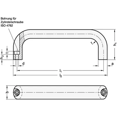 Produktbild von Ganter Norm® - Bügelgriffe, Aluminium (565.1-20-100-BL)