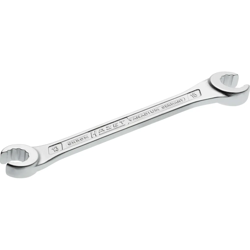 HAZET Doppel-Ringschlüssel ∙ offen 612-13X15 ∙ Außen Doppelsechskant Profil ∙ SW 13 x 15 mm Produktbild img1 L