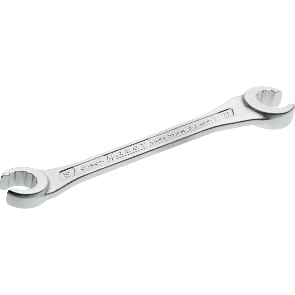 HAZET Doppel-Ringschlüssel ∙ offen 612-19X22 ∙ Außen Doppelsechskant Profil ∙ SW 19 x 22 mm Produktbild img1 L