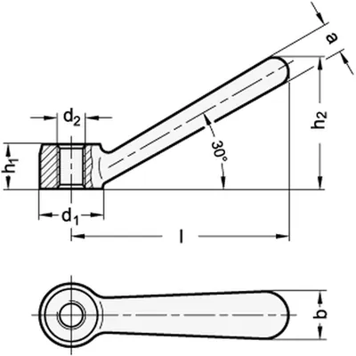 Produktbild von Ganter Norm® - Spannmuttern, Edelstahl-Feinguss (206-16-M8-NI)