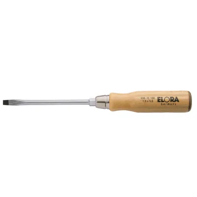 Produktbild von ELORA - Schraubendreher mit Holzheft, Schlitz 1,0x5,5, ELORA-636-IS 100