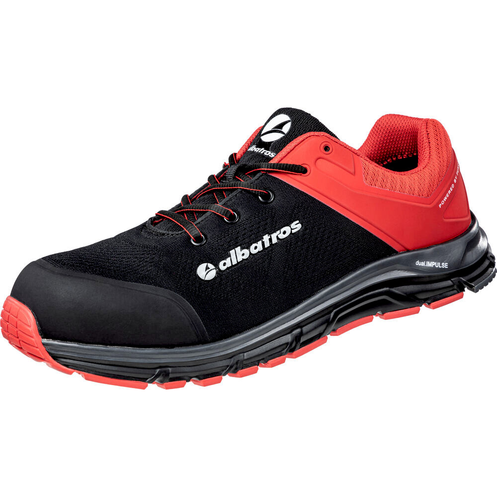 albatros® LIFT RED IMPULSE LOW S1PS ESD FO HRO SR, schwarz/rot, 44 Produktbild img1 L