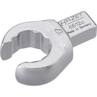HAZET Einsteck-Ringschlüssel ∙ offen 6612C-17 ∙ 9 x 12 mm Einsteck-Vierkant massiv ∙ Außen Doppelsechskant Profil ∙ SW 17 mm Produktbild