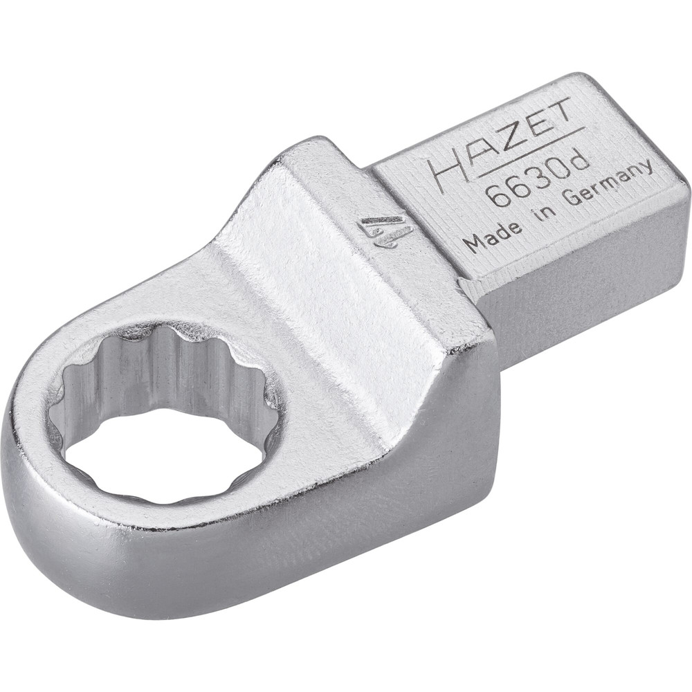 HAZET Einsteck-Ringschlüssel 6630D-17 ∙ 14 x 18 mm Einsteck-Vierkant massiv ∙ Außen Doppelsechskant-Tractionsprofil ∙ SW 17 mm Produktbild img1 L