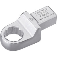 HAZET Einsteck-Ringschlüssel 6630D-17 ∙ 14 x 18 mm Einsteck-Vierkant massiv ∙ Außen Doppelsechskant-Tractionsprofil ∙ SW 17 mm Produktbild