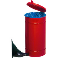 VAR® Tretabfallsammler 60l Kunststoffdeckel rot Produktbild