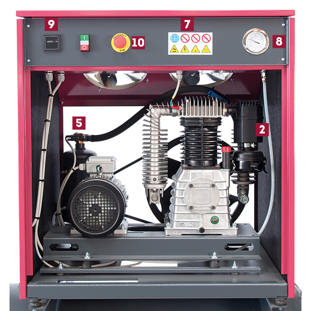ELMAG Kompressor PROFI-LINE SILENT PL-S 750/10/3 D Produktbild img2 L