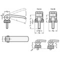Produktbild von Ganter Norm® - Exzenterspanner, Hebel Zink-Druckguss, Auflagescheibe Kunststoff